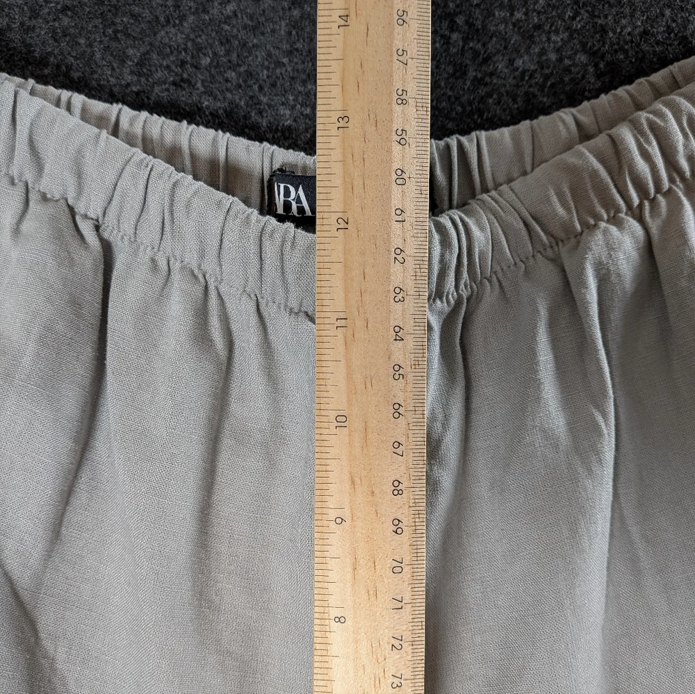 Zara Light Gray Linen pants - Picture 8 of 10